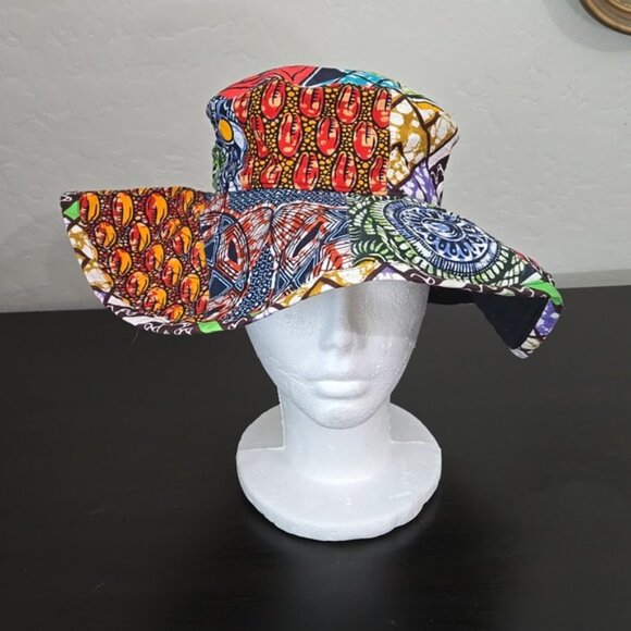 Queen Alaffia Colorful Patterned Wide-Brim Hat - Picture 2 of 11